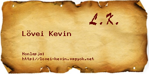 Lövei Kevin névjegykártya
